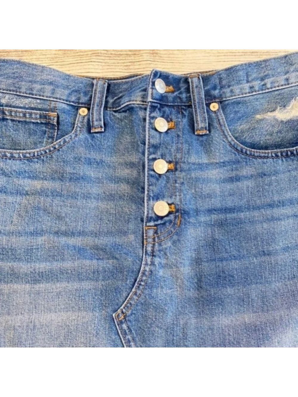 Madewell Rigid Denim A-line Jean Skirt - Picture 5 of 11